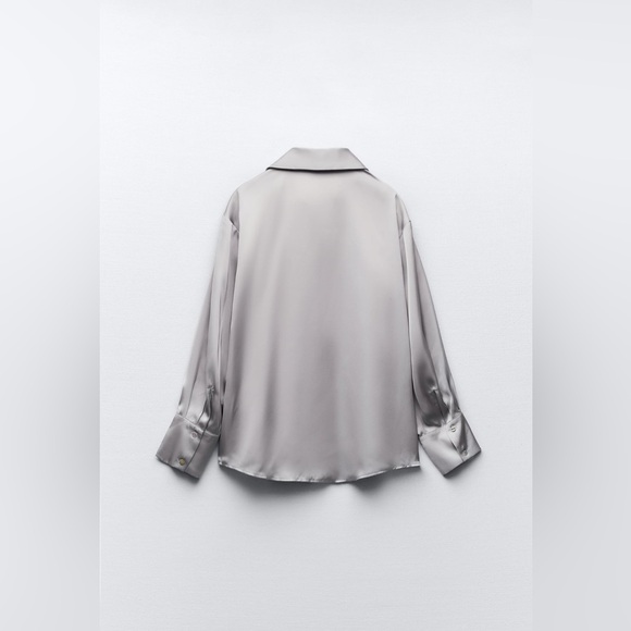 Zara Satin Top - Silver - Picture 2 of 3